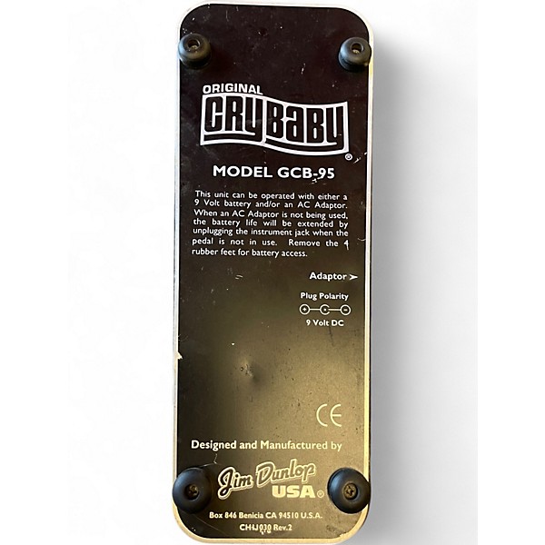 Used Dunlop GCB95 Original Crybaby Wah Effect Pedal