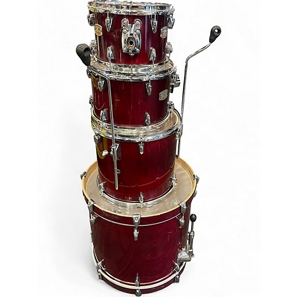Used Yamaha 4 Piece Stage Custom KIT Red Drum Kit