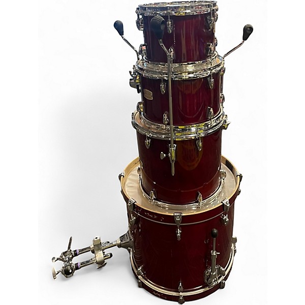 Used Yamaha 4 Piece Stage Custom KIT Red Drum Kit