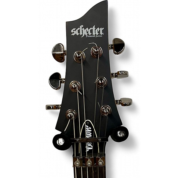 Used Schecter Guitar Research DEMON 6 FR Flat Black Solid Body Electric Guitar