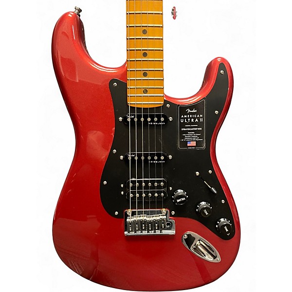 Used Fender Ultra II Stratocaster HSS Red Solid Body Electric Guitar