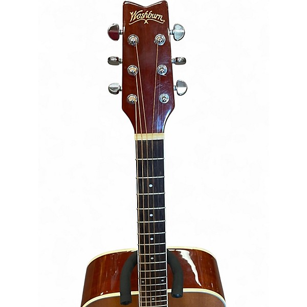 Used Washburn d100dlmk Natural Acoustic Guitar