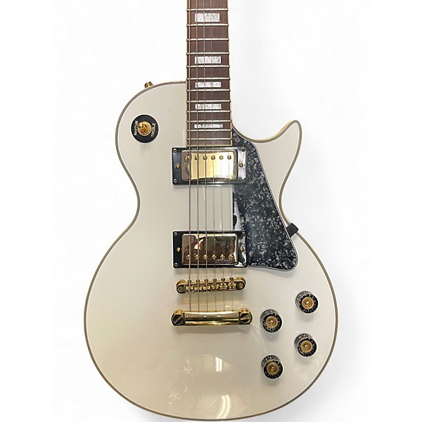 Used Epiphone Les Paul Custom Alpine White Solid Body Electric Guitar