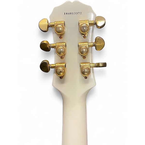 Used Epiphone Les Paul Custom Alpine White Solid Body Electric Guitar