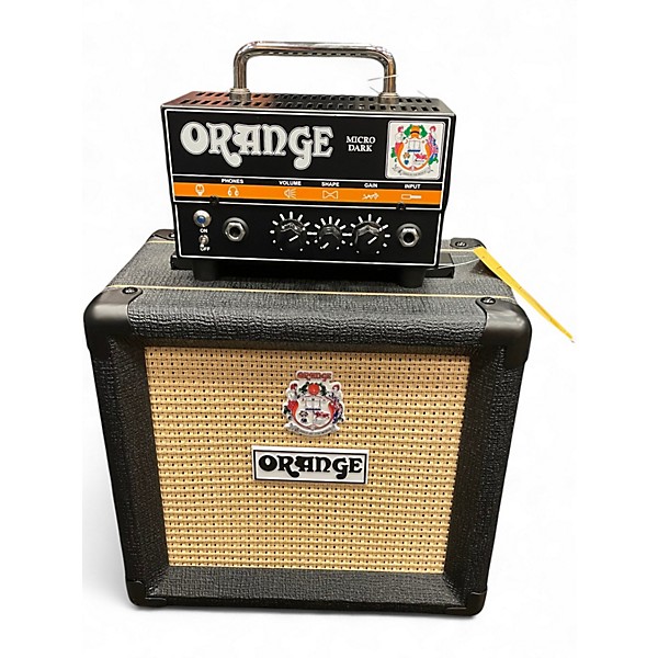 Used Orange Amplifiers Orange Micro Dark 20-Watt Tube Hybrid Guitar Amp Head W/ PPC108 Guitar Stack