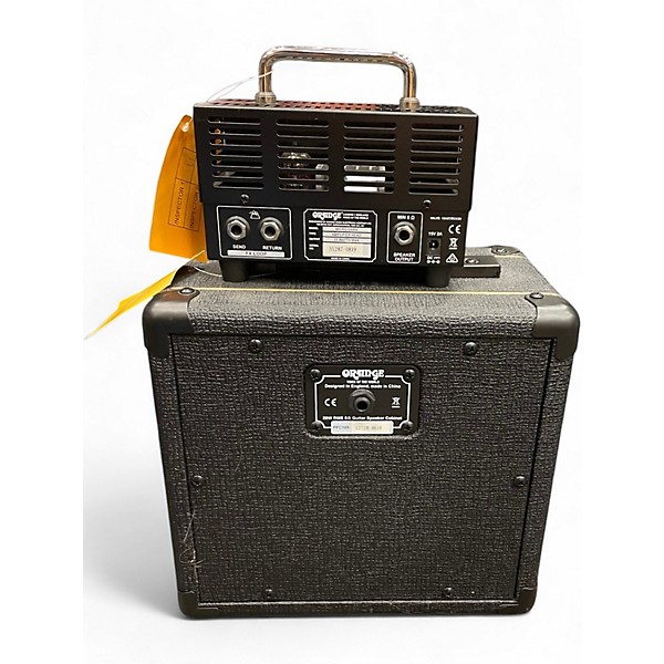 Used Orange Amplifiers Orange Micro Dark 20-Watt Tube Hybrid Guitar Amp Head W/ PPC108 Guitar Stack