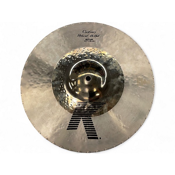 Used Zildjian 14in K Custom Hybrid Hi Hat Pair Cymbal