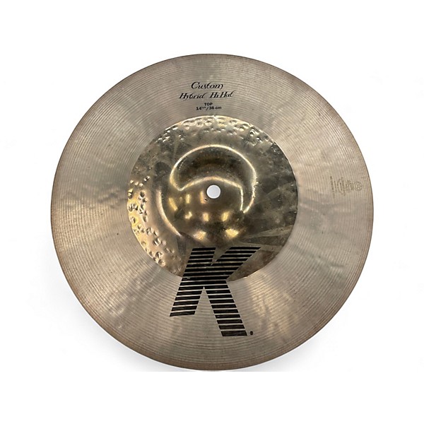 Used Zildjian 14in K Custom Hybrid Hi Hat Pair Cymbal