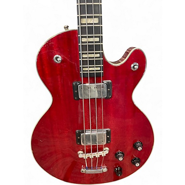 Vintage 1980s Hagstrom Standard Swede Trans Red Solid Body Electric Guitar