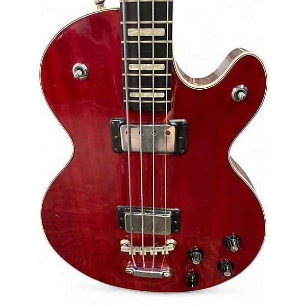 Vintage 1980s Hagstrom Standard Swede Trans Red Solid Body Electric Guitar