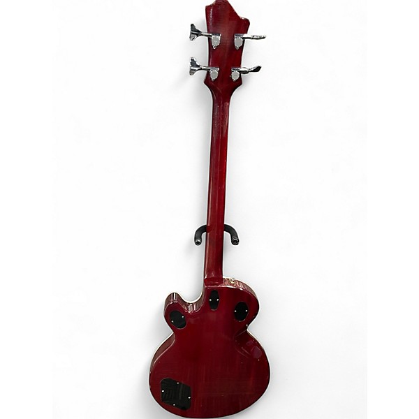 Vintage 1980s Hagstrom Standard Swede Trans Red Solid Body Electric Guitar