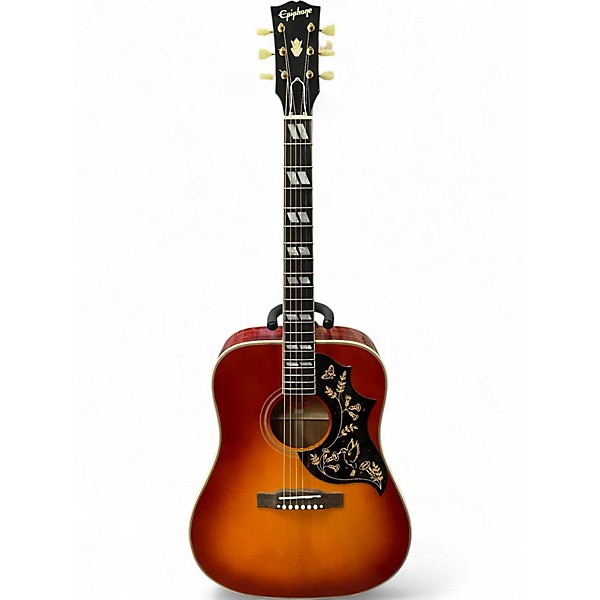 Used Epiphone INSPIRED BY GIBSON HUMMINGBIRD 1960 Heritage Cherry Acoustic Electric Guitar