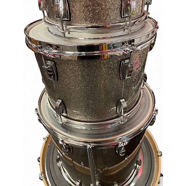 Used Ludwig 4 Piece Keystone X Silver Sparkle Drum Kit