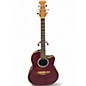 Used Ovation Celebrity cc057 Trans Red Acoustic Electric Guitar thumbnail
