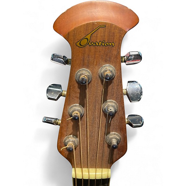 Used Ovation Celebrity cc057 Trans Red Acoustic Electric Guitar