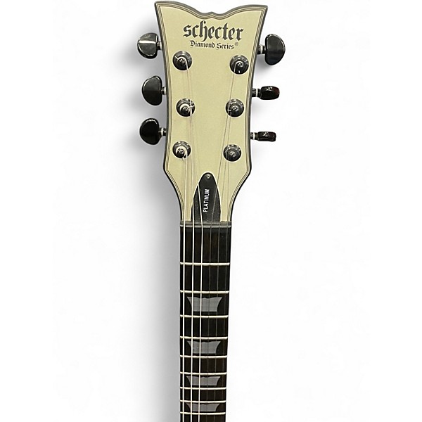 Used Schecter Guitar Research SII Platinum Silver Solid Body Electric Guitar