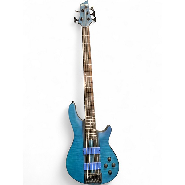 Used Schecter Guitar Research C5 GT Blue Electric Bass Guitar