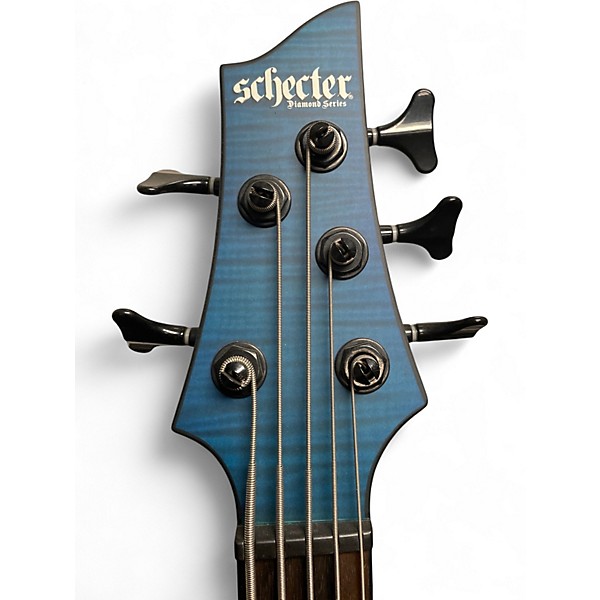 Used Schecter Guitar Research C5 GT Blue Electric Bass Guitar