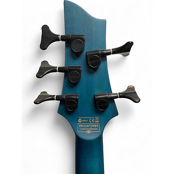 Used Schecter Guitar Research C5 GT Blue Electric Bass Guitar