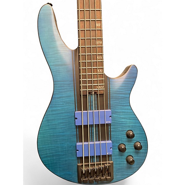 Used Schecter Guitar Research C5 GT Blue Electric Bass Guitar