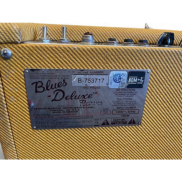 Used Fender Blues Deluxe Reissue 40W 1x12 Tweed Tube Guitar Combo Amp