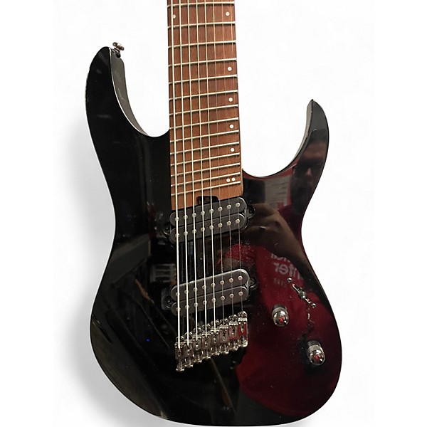Used Ibanez RGMS8 Black Solid Body Electric Guitar