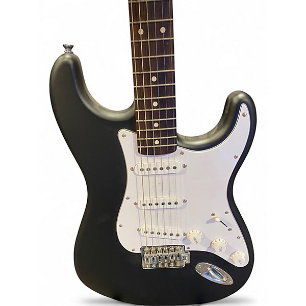 Used Squier Standard Stratocaster Black Solid Body Electric Guitar
