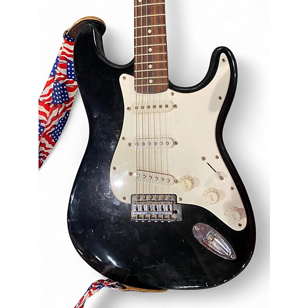 Used Squier Affinity Stratocaster Black Solid Body Electric Guitar