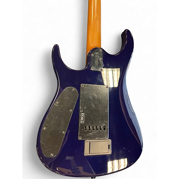Used Sterling by Music Man JP150 DiMarzio Cerulean Blue Solid Body Electric Guitar