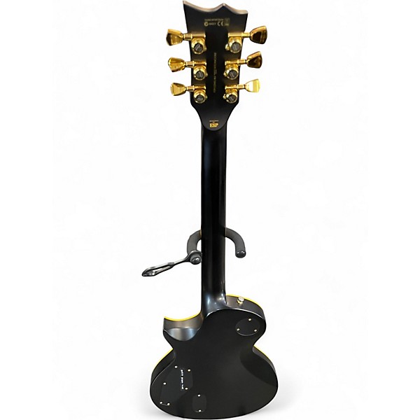 Used ESP EC1000 Deluxe Black and Gold Solid Body Electric Guitar