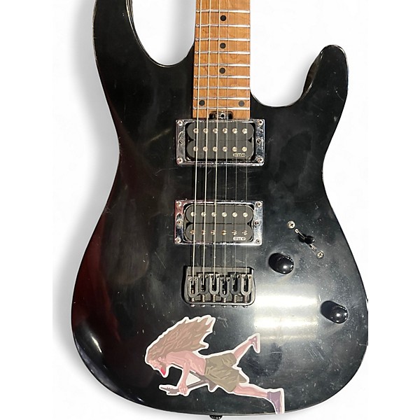 Used Harley Benton FUSION-IV MN HT EMG Black Solid Body Electric Guitar