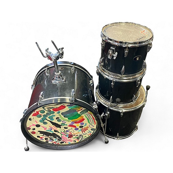 Used TAMA 4 Piece Imperialstar Black Drum Kit