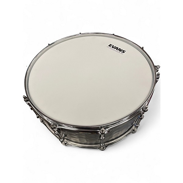 Used TAMA 14in SLP HAMMERED STEEL Silver Drum