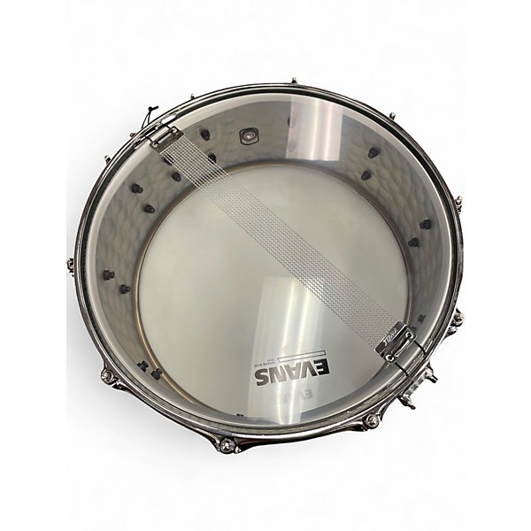 Used TAMA 14in SLP HAMMERED STEEL Silver Drum