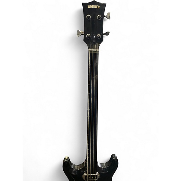 Vintage 1969 Hohner Black Widow Bass Black Electric Bass Guitar