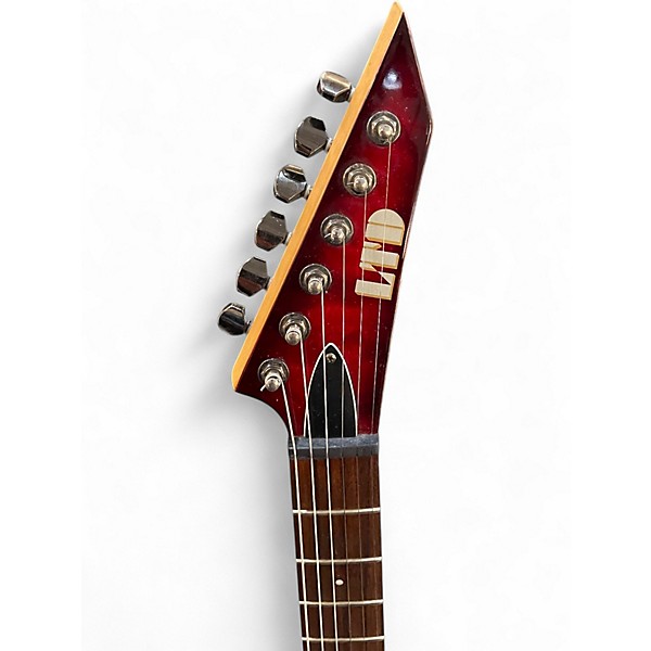 Used ESP LTD MH100QMNT Trans Red Solid Body Electric Guitar