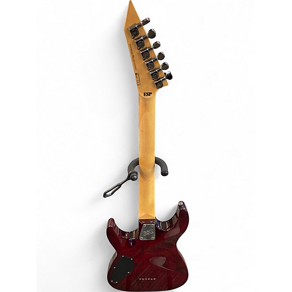 Used ESP LTD MH100QMNT Trans Red Solid Body Electric Guitar