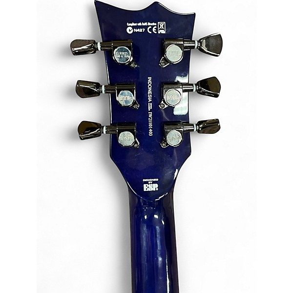 Used ESP LTD EC1000 FR Deluxe Blue Burst Solid Body Electric Guitar