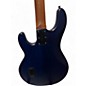 Used Sterling by Music Man Sting Ray Burl Top Blue Electric Bass Guitar