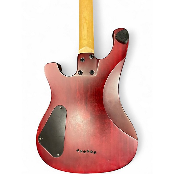 Used Schecter Guitar Research Diamond Series 006 Deluxe Trans Red Solid Body Electric Guitar