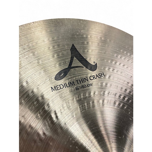 Used Zildjian 16in A Series Medium Thin Crash Cymbal