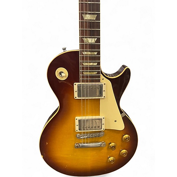 Used Gibson 1958 Reissue Murphy Aged Les Paul 2 Tone Sunburst Solid Body Electric Guitar