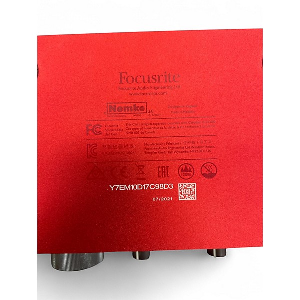 Used Focusrite Scarlett Solo Gen 3 Audio Interface