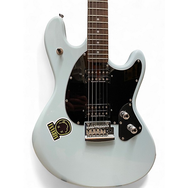 Used Sterling by Music Man Sting Ray Daphne Blue Solid Body Electric Guitar