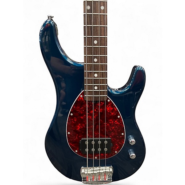 Used Sterling by Music Man SB14 Blue Electric Bass Guitar