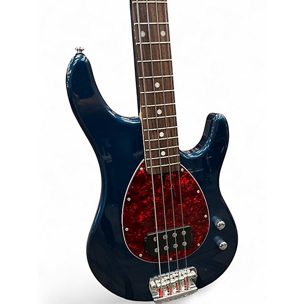 Used Sterling by Music Man SB14 Blue Electric Bass Guitar