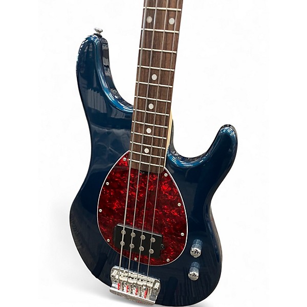 Used Sterling by Music Man SB14 Blue Electric Bass Guitar