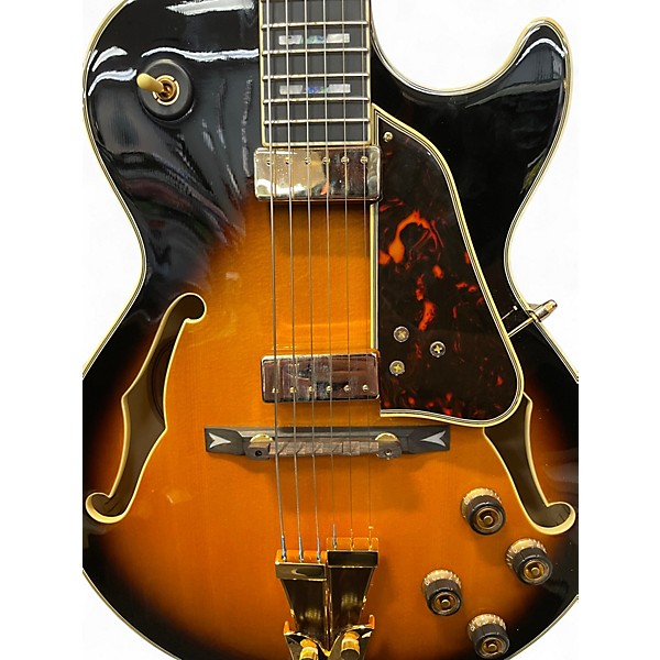 Used Ibanez gb10se-bs Tobacco Sunburst Hollow Body Electric Guitar