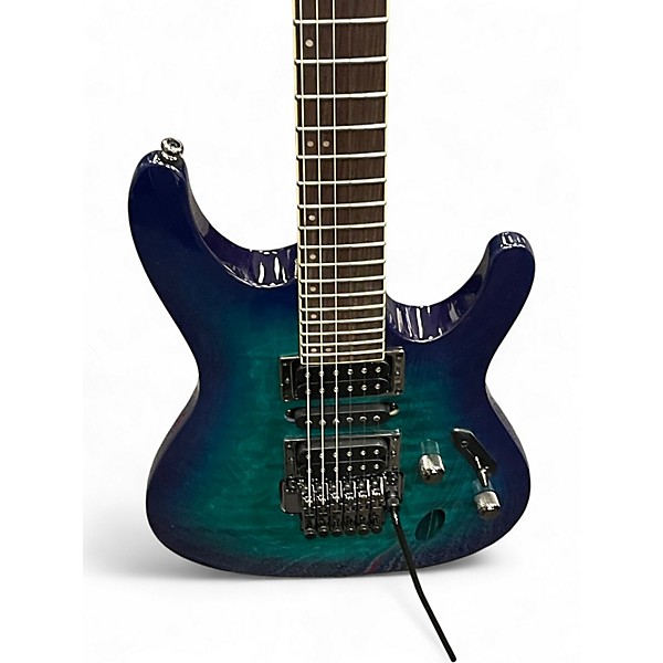 Used Ibanez S670QM Blue Solid Body Electric Guitar