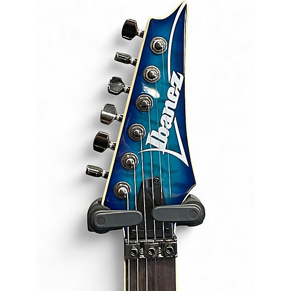 Used Ibanez S670QM Blue Solid Body Electric Guitar